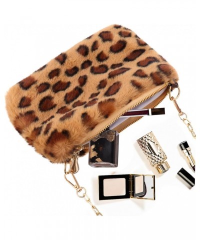 2pcs Plush Bag Mini Wallet for Women Shoulder Bag Leopard Purse Ladies Purse Cellphone Wallet Crossbody Khakix2pcs $11.47 Cro...