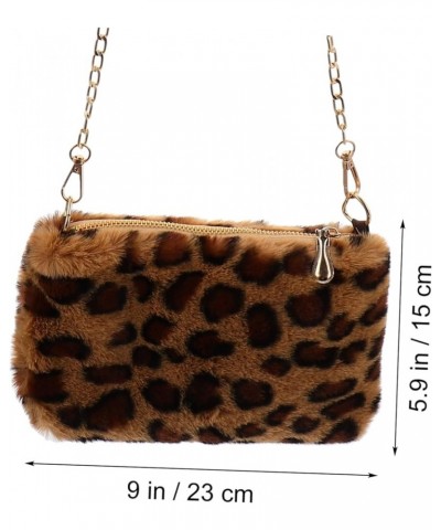 2pcs Plush Bag Mini Wallet for Women Shoulder Bag Leopard Purse Ladies Purse Cellphone Wallet Crossbody Khakix2pcs $11.47 Cro...