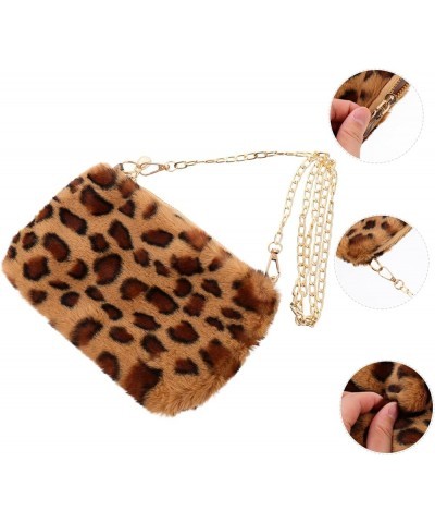 2pcs Plush Bag Mini Wallet for Women Shoulder Bag Leopard Purse Ladies Purse Cellphone Wallet Crossbody Khakix2pcs $11.47 Cro...