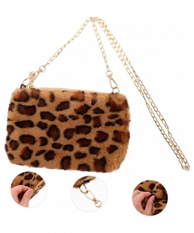 2pcs Plush Bag Mini Wallet for Women Shoulder Bag Leopard Purse Ladies Purse Cellphone Wallet Crossbody Khakix2pcs $11.47 Cro...