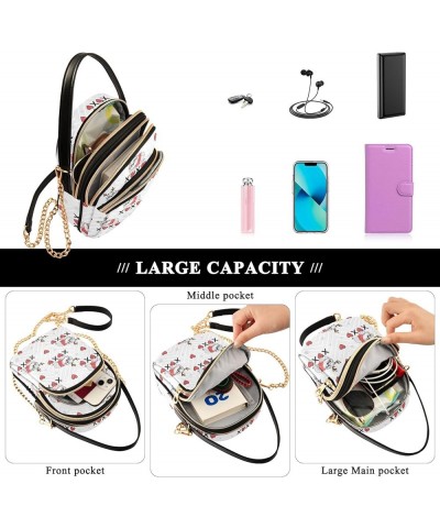 Small Crossbody Handbag for Women Mini Over Shoulder Purse with Three Zippered Pockets Durable Shoulder Bag Color-hf009 $10.6...