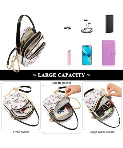 Small Crossbody Handbag for Women Mini Over Shoulder Purse with Three Zippered Pockets Durable Shoulder Bag Color-hf009 $10.6...