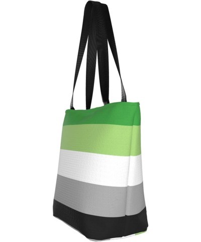 Aromantic Pride Flag LGBTQ Women'S Casual One Shoulder Carry Shopping Bag Large Capacity Working Storage Handbag $17.22 Shoul...