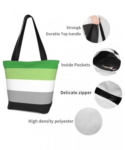 Aromantic Pride Flag LGBTQ Women'S Casual One Shoulder Carry Shopping Bag Large Capacity Working Storage Handbag $17.22 Shoul...