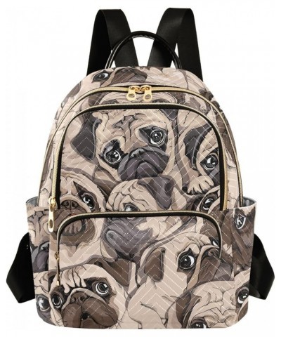 Portrait Pugs Backpack Purse for Women Anti-theft Small Fashion Travel Backpack Hiking Sports Ladies Daypack,M Medium $19.59 ...