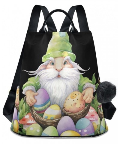 Easter Gnome Colorful Egg Womens Backpack Purse Shoulder Bag Travel Backpack Bookbag Casual Satchel Bags for Travel Work Wome...