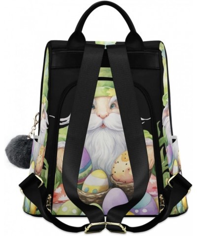 Easter Gnome Colorful Egg Womens Backpack Purse Shoulder Bag Travel Backpack Bookbag Casual Satchel Bags for Travel Work Wome...