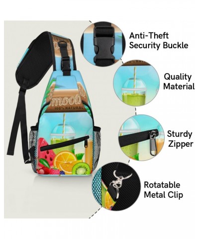 Fruits Juices Sling Bag for Women Crossbody Backpack Purse Shoulder Casual Daypack Cross Body Bags for Travel Cycling Hiking ...