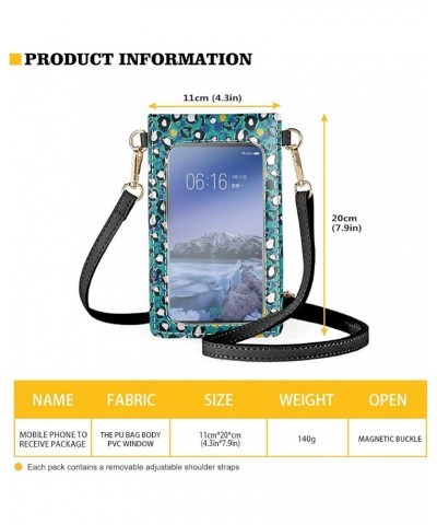 Small Crossbody Bags Cell Phone Purse for Women With Clear Window Touch Screen Purse Pineapple $9.84 Shoulder Bags