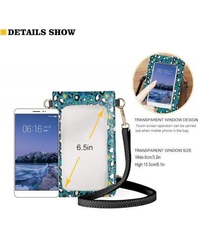 Small Crossbody Bags Cell Phone Purse for Women With Clear Window Touch Screen Purse Pineapple $9.84 Shoulder Bags