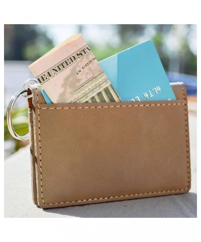 ID Holder Wallet, Music Staff Heart, Personalized Engraving Included (Rustic) Light Brown $11.48 Wallets