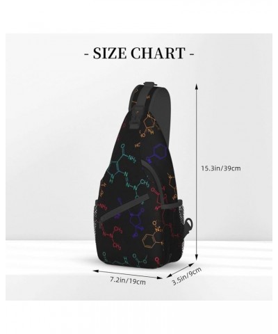 Durable Adjustable Outdoor Hiking Colorful Lines Art Print Cross Chest Bag Diagonally Single Shoulder Backpack Color Formula ...