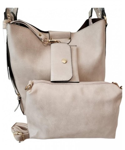 Hobo Style Purse 3 N 1 with smaller crossbody/sling and cardholder White $30.09 Hobo Bags