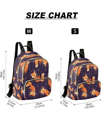 Space Fox Fashion Backpack Purse Ladies Fashion Rucksack Travel Shoulder Bag Casual Daily Backpack Medium $17.39 Backpacks