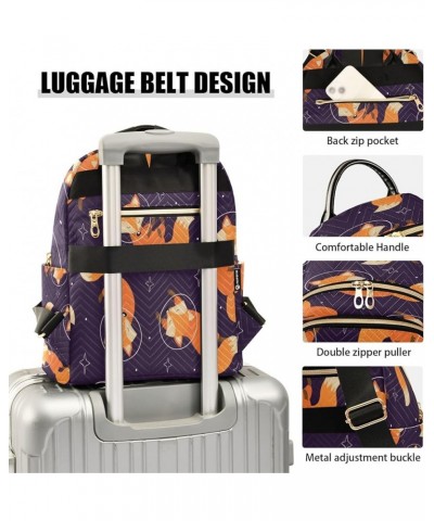 Space Fox Fashion Backpack Purse Ladies Fashion Rucksack Travel Shoulder Bag Casual Daily Backpack Medium $17.39 Backpacks