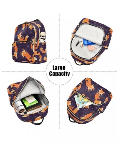 Space Fox Fashion Backpack Purse Ladies Fashion Rucksack Travel Shoulder Bag Casual Daily Backpack Medium $17.39 Backpacks