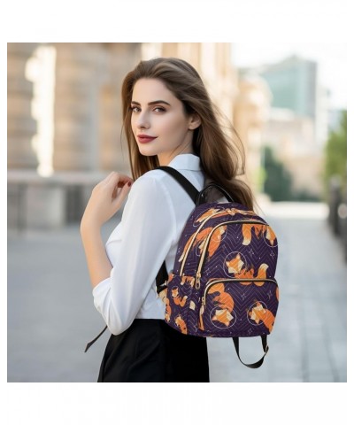 Space Fox Fashion Backpack Purse Ladies Fashion Rucksack Travel Shoulder Bag Casual Daily Backpack Medium $17.39 Backpacks