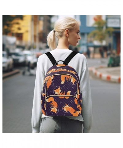 Space Fox Fashion Backpack Purse Ladies Fashion Rucksack Travel Shoulder Bag Casual Daily Backpack Medium $17.39 Backpacks