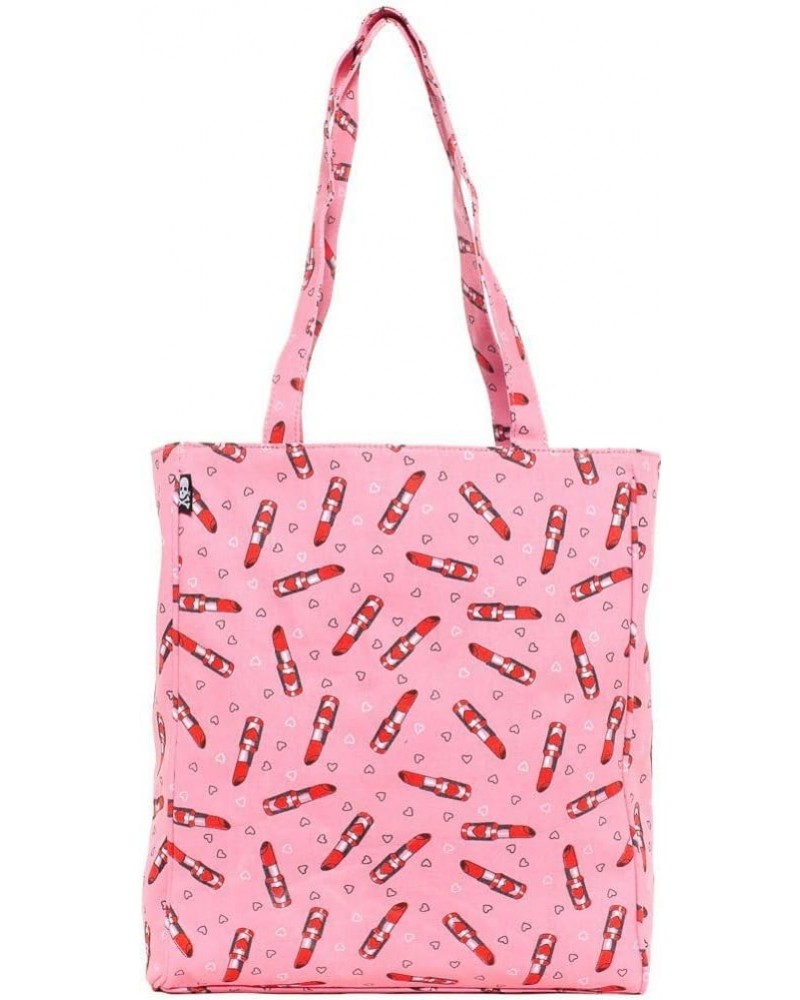 Pink Lipstick and Heart Tote Bag Purse from Clothing, Multicolored, Approximately 12" x 15" x 4 $14.49 Totes