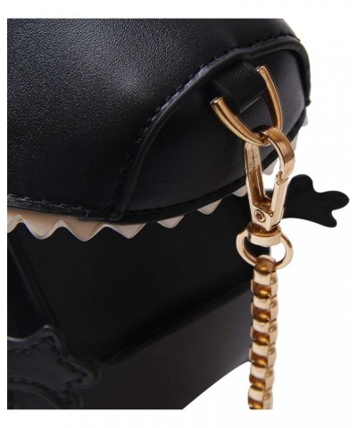 Women Dinosaur Shape Shoulder Bag Rivet Chic Purse Whale Animal Bags Novelty Crossbody Bags For Girls Black $25.21 Totes