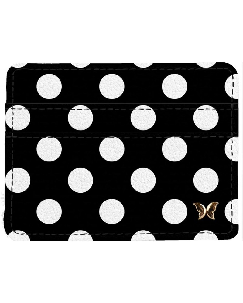 RFID Slim Wallet (Hokusai - The Great Wave of Kanagawa) Polka Dots Black And White $12.40 Wallets