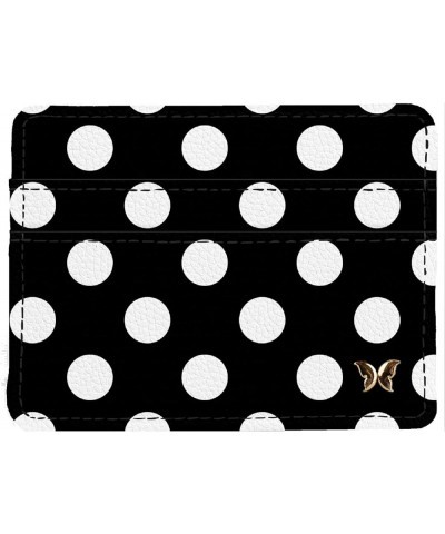 RFID Slim Wallet (Hokusai - The Great Wave of Kanagawa) Polka Dots Black And White $12.40 Wallets