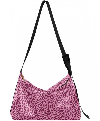 Leopards Skin Shoulder Bag Large Slouchy Hobo Bag for Women Men Waterproof PU Leather Crossbody Handbag Casual Tote with Adju...