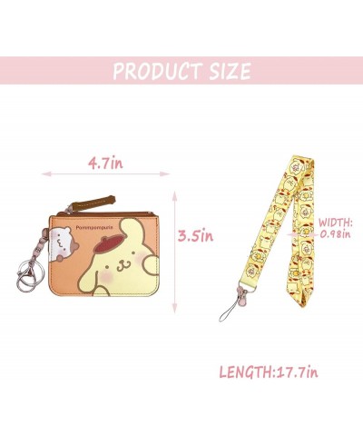 Cute Anime Wallet, Cartoon Credit Card Holder Purse with Anime Lanyard for Women Girl Gifts(Kuro) Pomm $7.41 Wallets