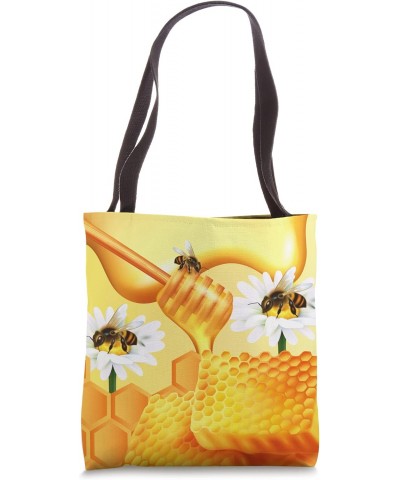 Aesthetic Honey Bee For Beekeeping Lovers Daisy Flowers Tote Bag $15.05 Totes