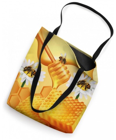 Aesthetic Honey Bee For Beekeeping Lovers Daisy Flowers Tote Bag $15.05 Totes