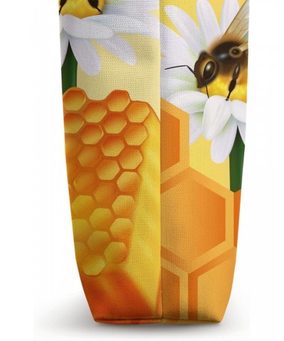 Aesthetic Honey Bee For Beekeeping Lovers Daisy Flowers Tote Bag $15.05 Totes