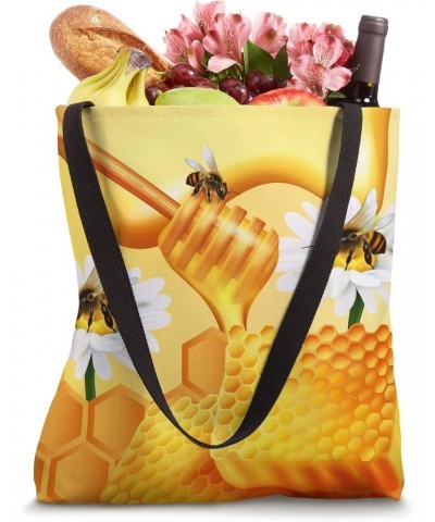 Aesthetic Honey Bee For Beekeeping Lovers Daisy Flowers Tote Bag $15.05 Totes