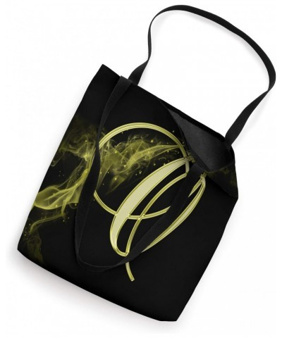 O Yellow Smoke Fire Lemon Black Initial Monogram Letter Name Tote Bag $10.71 Totes