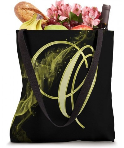 O Yellow Smoke Fire Lemon Black Initial Monogram Letter Name Tote Bag $10.71 Totes