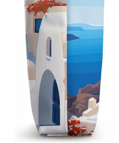 Santorini Greece Summer Afternoon Greek Theme Art Tote Bag $11.76 Totes