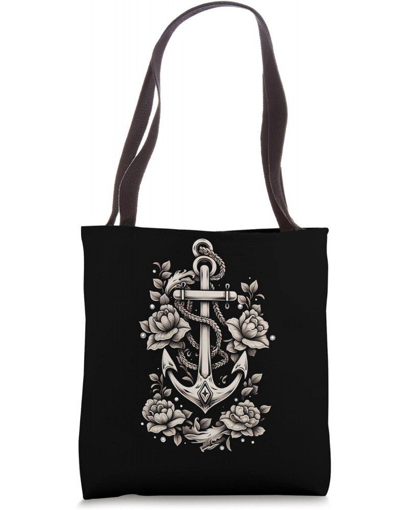 Maritime Nautical Ocean Sailor Ship Anchor Boating Tote Bag $16.21 Totes