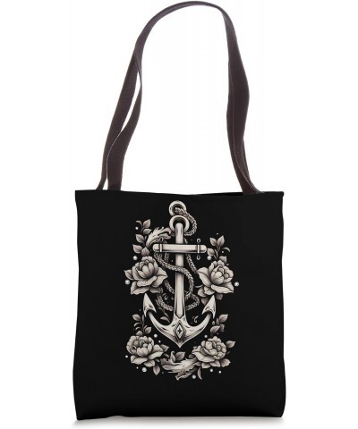 Maritime Nautical Ocean Sailor Ship Anchor Boating Tote Bag $16.21 Totes