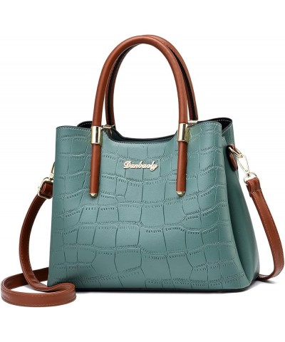 Women's Solid Color Plaid Portable Handbag Fashion Crossbody Bag Large Capacity Shoulder Bag Pattern Satchel Purse Green $17....