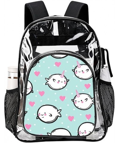 Clear Backpack Japanese Cute Lucky Cat Pink Clear Transparent Backpack See Through Backpack with Straps for Stadium, Concerts...