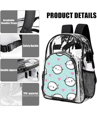 Clear Backpack Japanese Cute Lucky Cat Pink Clear Transparent Backpack See Through Backpack with Straps for Stadium, Concerts...