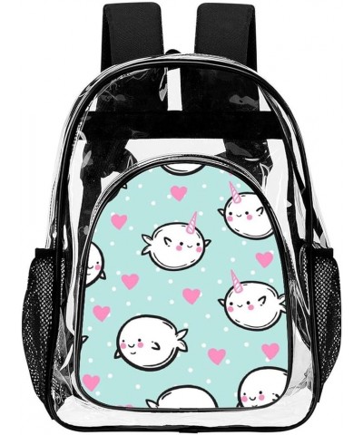 Clear Backpack Japanese Cute Lucky Cat Pink Clear Transparent Backpack See Through Backpack with Straps for Stadium, Concerts...