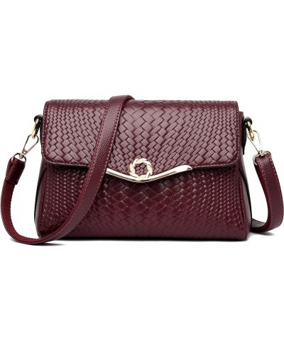 Crossbody Bags for Women Leather Ladies Shoulder Purses with Chain Strap Stylish Clutch Purse Red $35.62 Totes