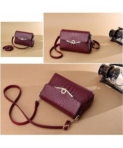 Crossbody Bags for Women Leather Ladies Shoulder Purses with Chain Strap Stylish Clutch Purse Red $35.62 Totes