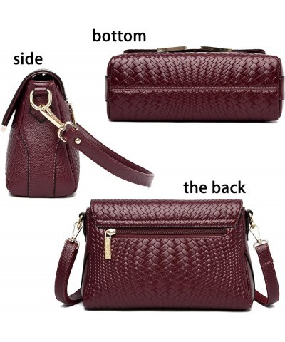 Crossbody Bags for Women Leather Ladies Shoulder Purses with Chain Strap Stylish Clutch Purse Red $35.62 Totes