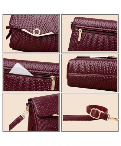 Crossbody Bags for Women Leather Ladies Shoulder Purses with Chain Strap Stylish Clutch Purse Red $35.62 Totes