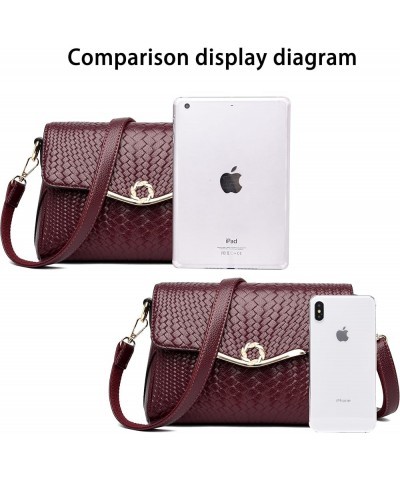 Crossbody Bags for Women Leather Ladies Shoulder Purses with Chain Strap Stylish Clutch Purse Red $35.62 Totes