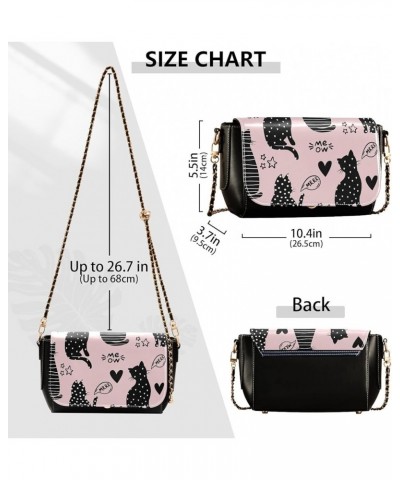 Crossbody Bags for Women Trendy Women's Black Shoulder Bag Small PU Leather Flap Cross Body Bag Handbags Pattern3 $19.26 Cros...