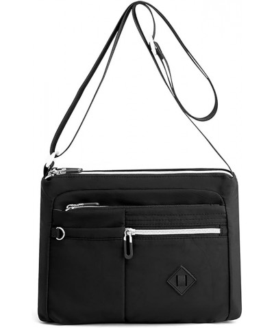 Large Capacity Water-Resistant Shoulder Crossbody Bag for Women Minimalist and Versatile Fashion Backpack (Black) Black $12.0...