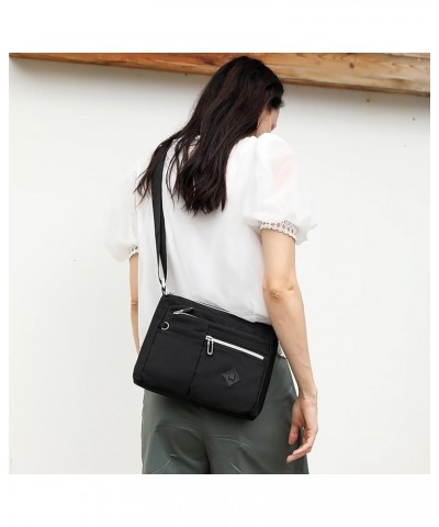 Large Capacity Water-Resistant Shoulder Crossbody Bag for Women Minimalist and Versatile Fashion Backpack (Black) Black $12.0...