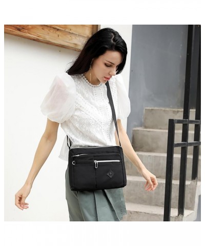 Large Capacity Water-Resistant Shoulder Crossbody Bag for Women Minimalist and Versatile Fashion Backpack (Black) Black $12.0...